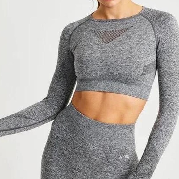 AYBL Motion Seamless Crop Top Long Sleeve - Picture 4 of 4